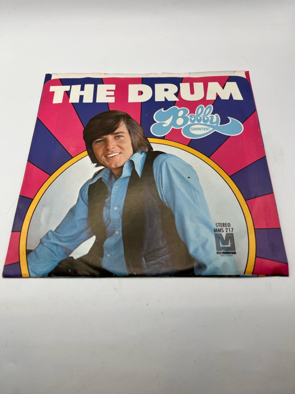 Blue and Pink Retro 'The Drum' Record Sleeve - Unbranded